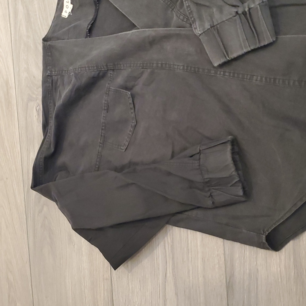 POL Charcoal Gray lightweight women’s Jacket with snaps Size S And 2 Size L NWOT - Picture 7 of 9